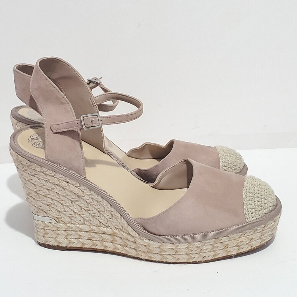 Vince Camuto Allory Size 10M Platform High Wedges Sandal Espadrille Tie Up